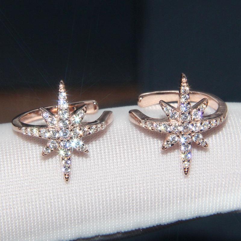 مشبك أذن نسائي  على شكل نجمة الأذن قطعتينEarringsمجوهرات ميون