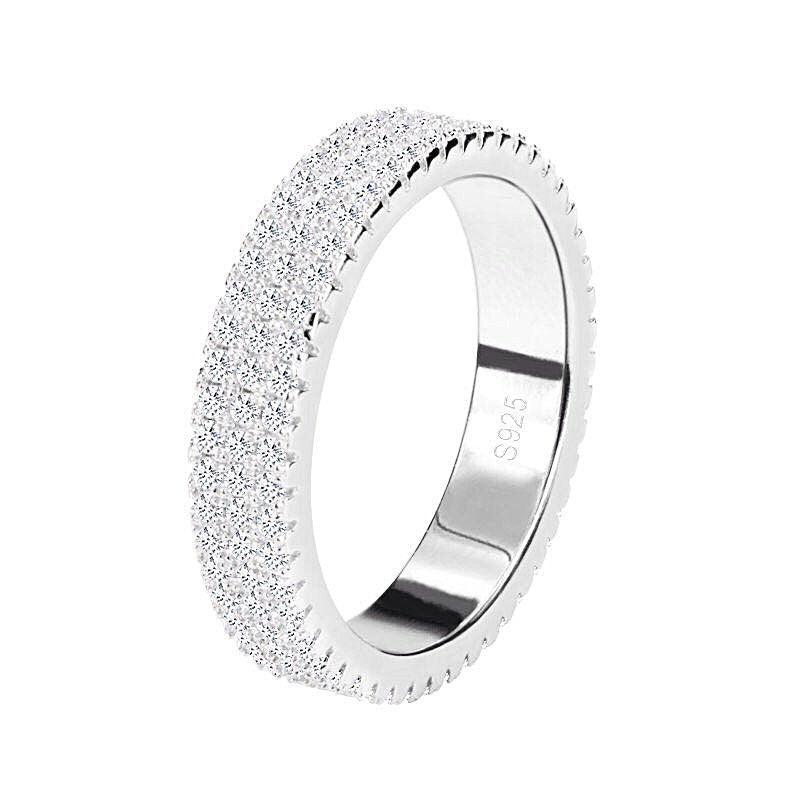 خاتم فضة الماسي تصميم بسيطRingsمجوهرات ميون