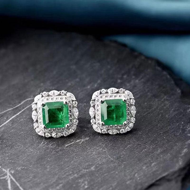 أقراط الزمرد الفاخرةEarringsمجوهرات ميون