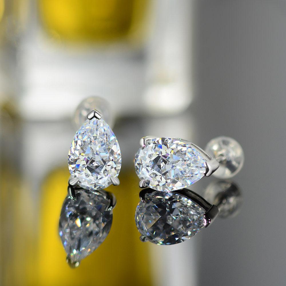 أقراط ماسية على شكل قطرة ماءEarringsمجوهرات ميون