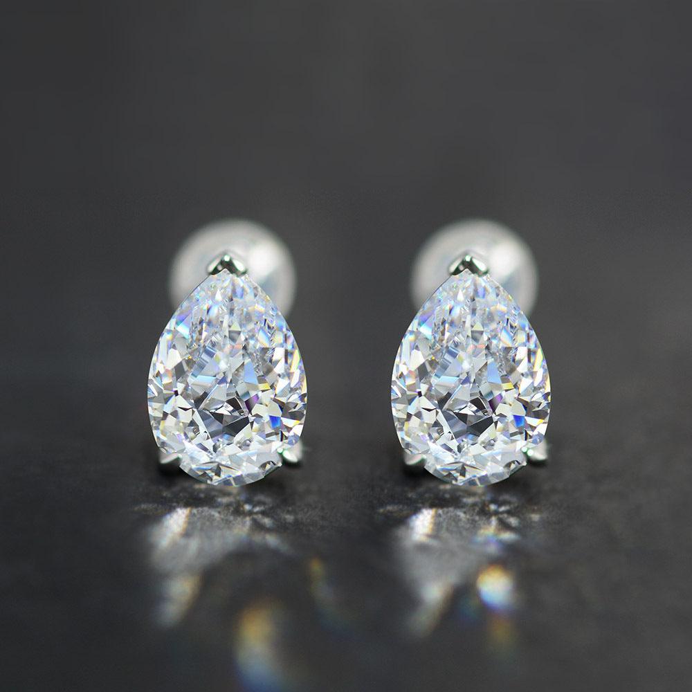أقراط ماسية على شكل قطرة ماءEarringsمجوهرات ميون