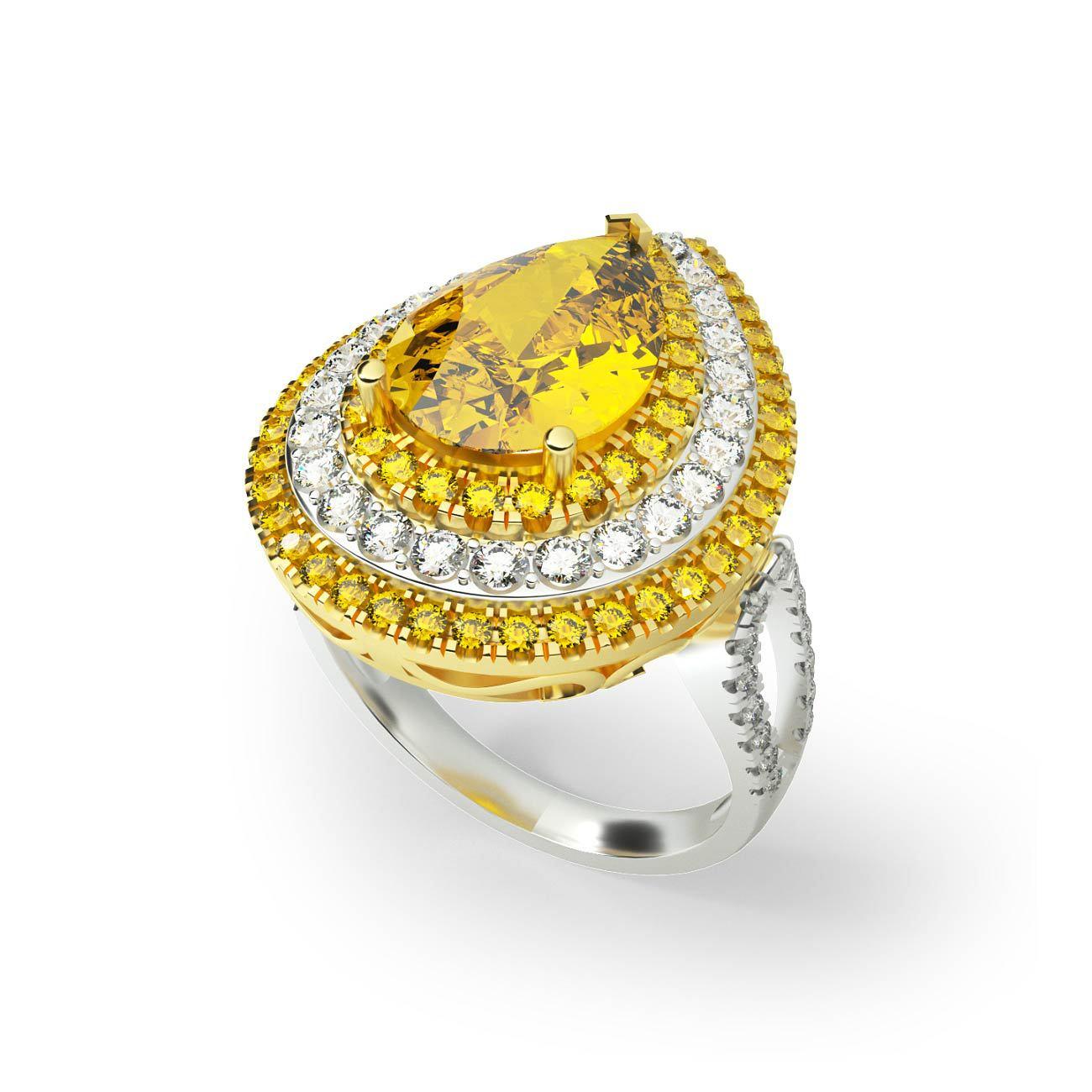 خاتم قطرة الماء الذهبيةRingsمجوهرات ميون