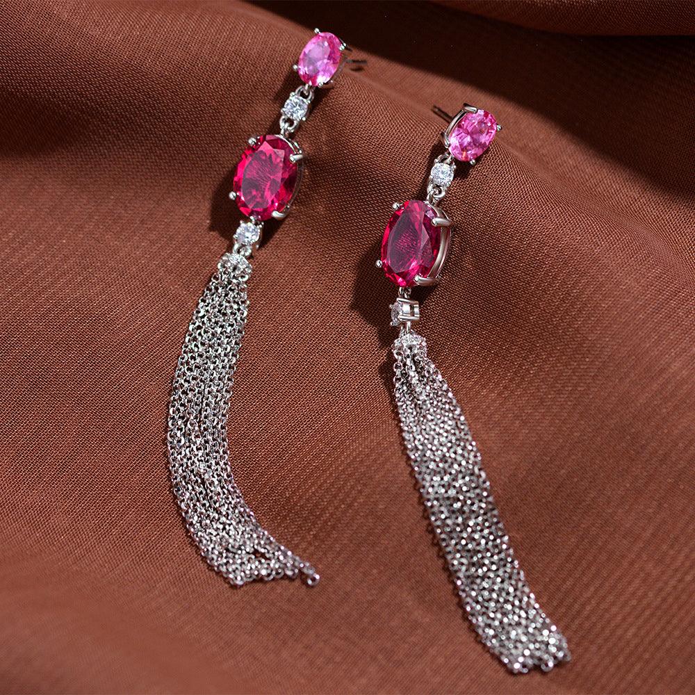 أقراط روبي ريترو الأحمرEarringsمجوهرات ميون