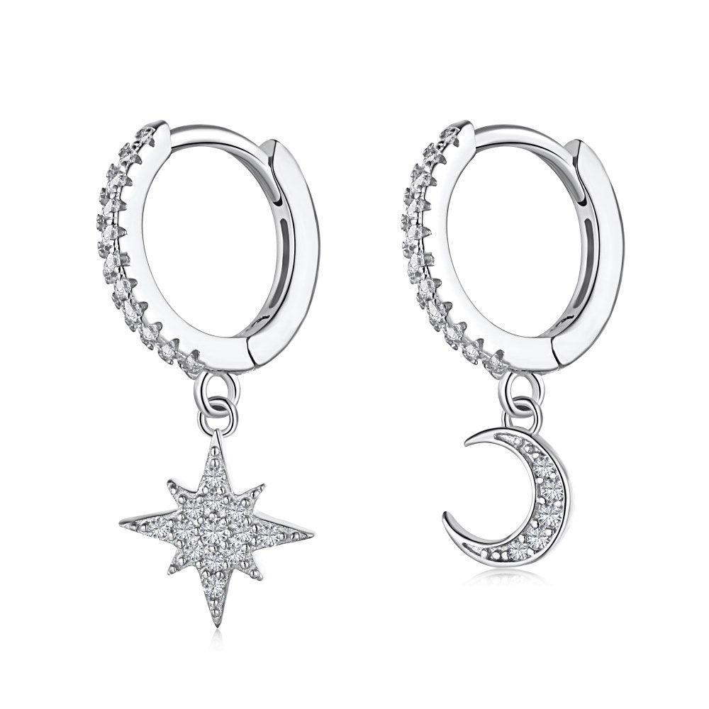 أقراط لاكي ستار من الفضةEarringsمجوهرات ميون