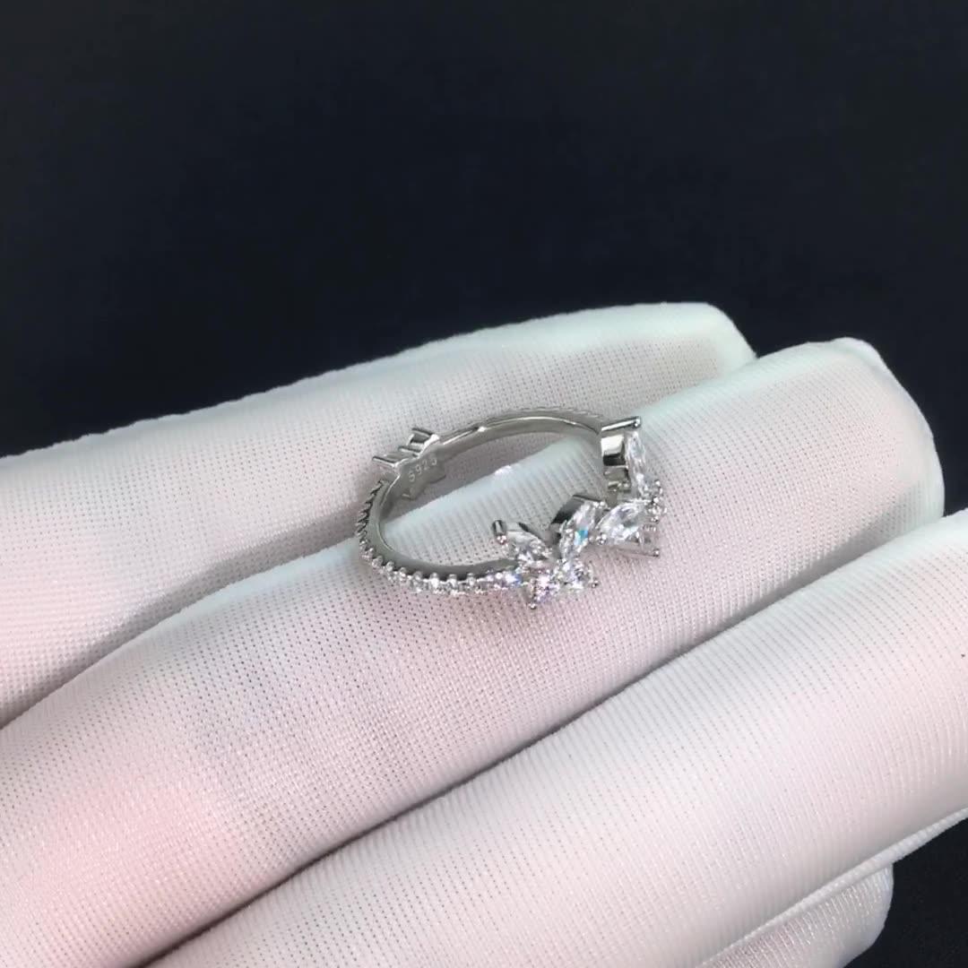 خاتم فراشتين مرصعRingsمجوهرات ميون