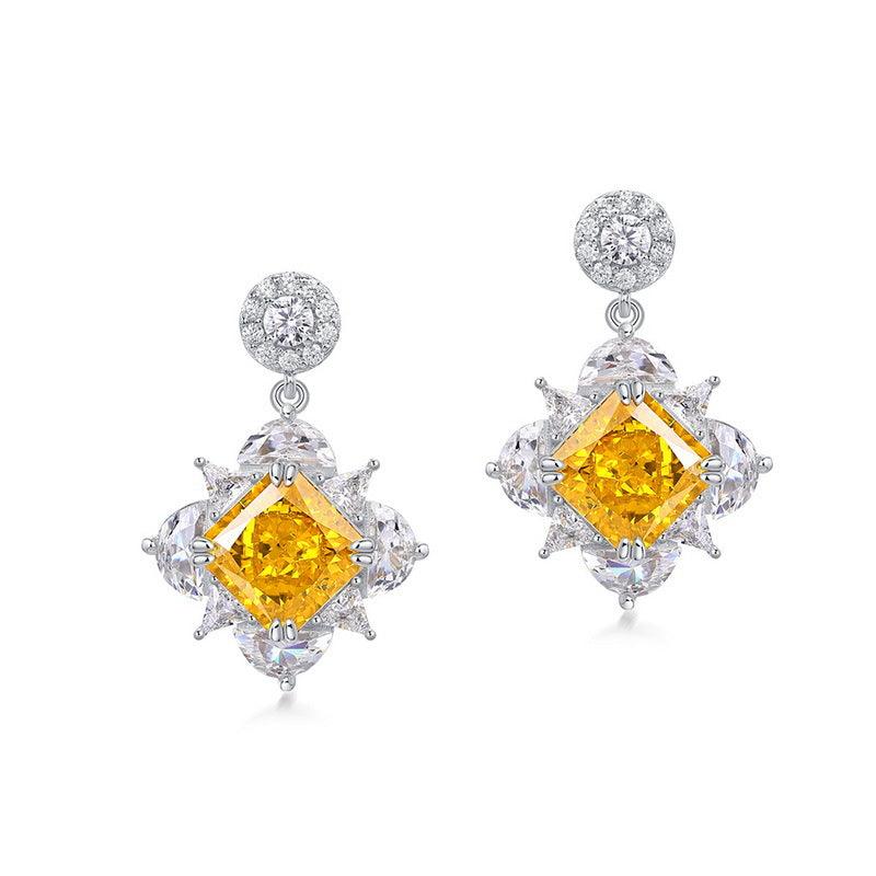 أقراط  مربع الجليد الماسEarringsمجوهرات ميون