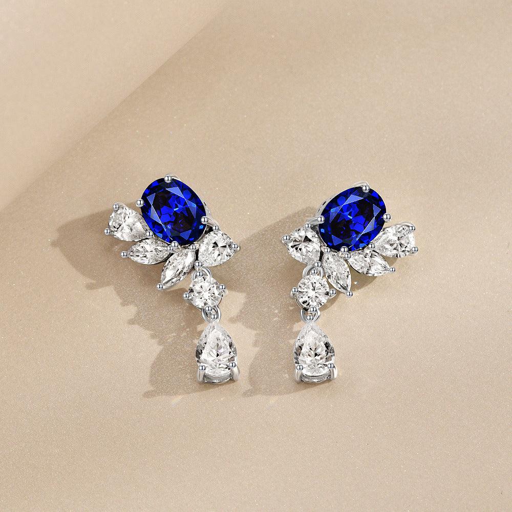 أقراط على شكل جناح 7 * 9 من الفضة الاسترليني الفاخرةEarringsمجوهرات ميون