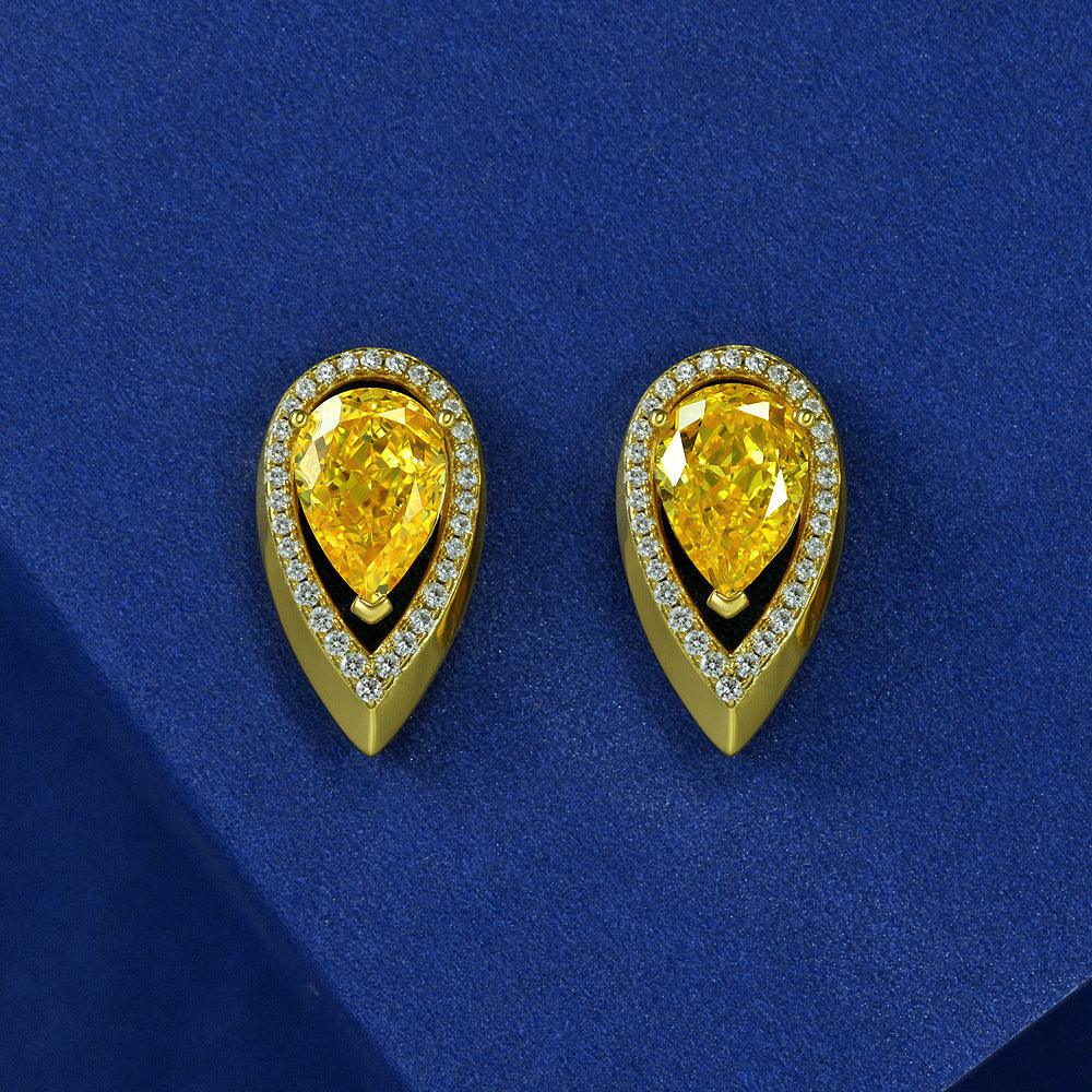 قرط أزهار ثلجية صفراءEarringsمجوهرات ميون