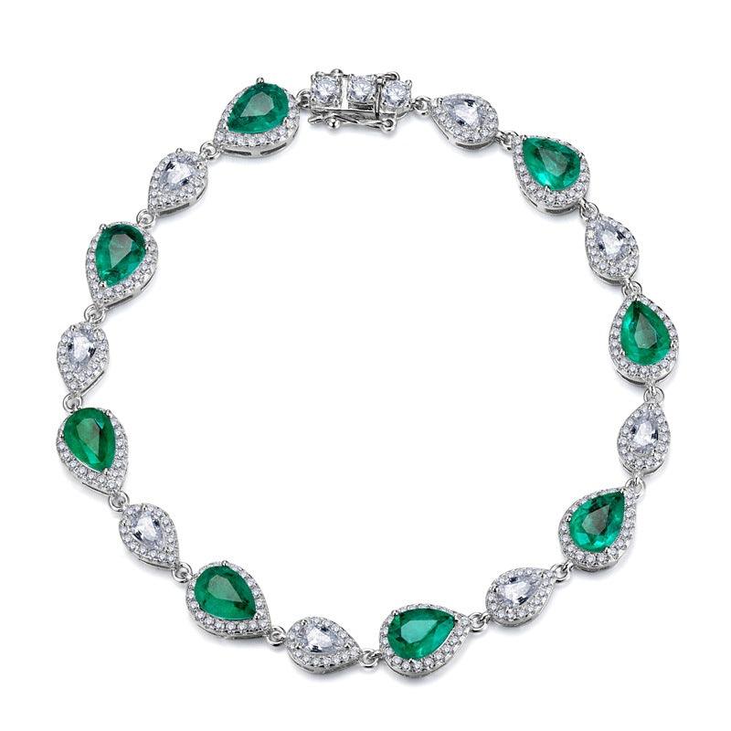 سوار الزمرد 5 * 7  1 قيراط سوار برابياBraceletsمجوهرات ميون