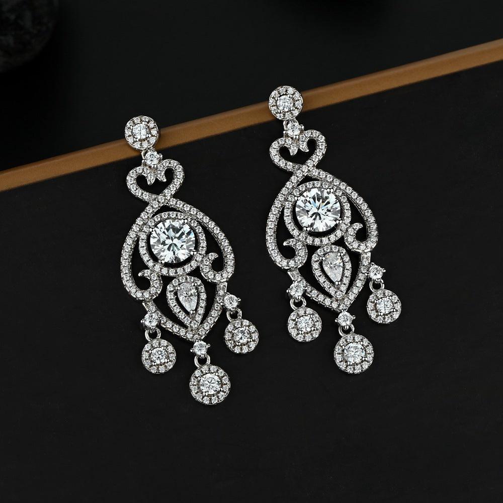قرط ماسي ريترو فاخر مزخرفEarringsمجوهرات ميون