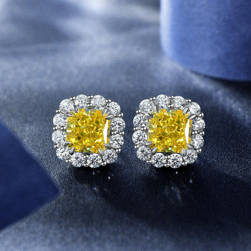 أقراط الماس زهرة الجليد بألوان زاهيةEarringsمجوهرات ميون