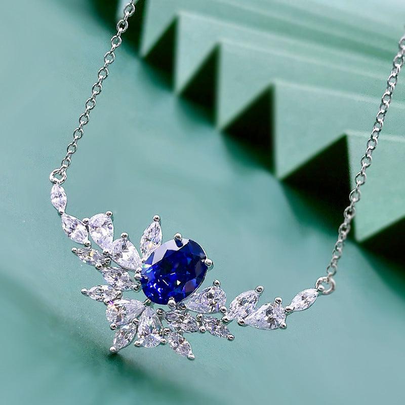 قلادة الماس عالية الكربون أنيقة النمط الأوروبي والأمريكيNecklacesمجوهرات ميون