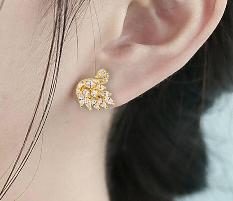 أقراط البجعة البيضاءEarringsمجوهرات ميون