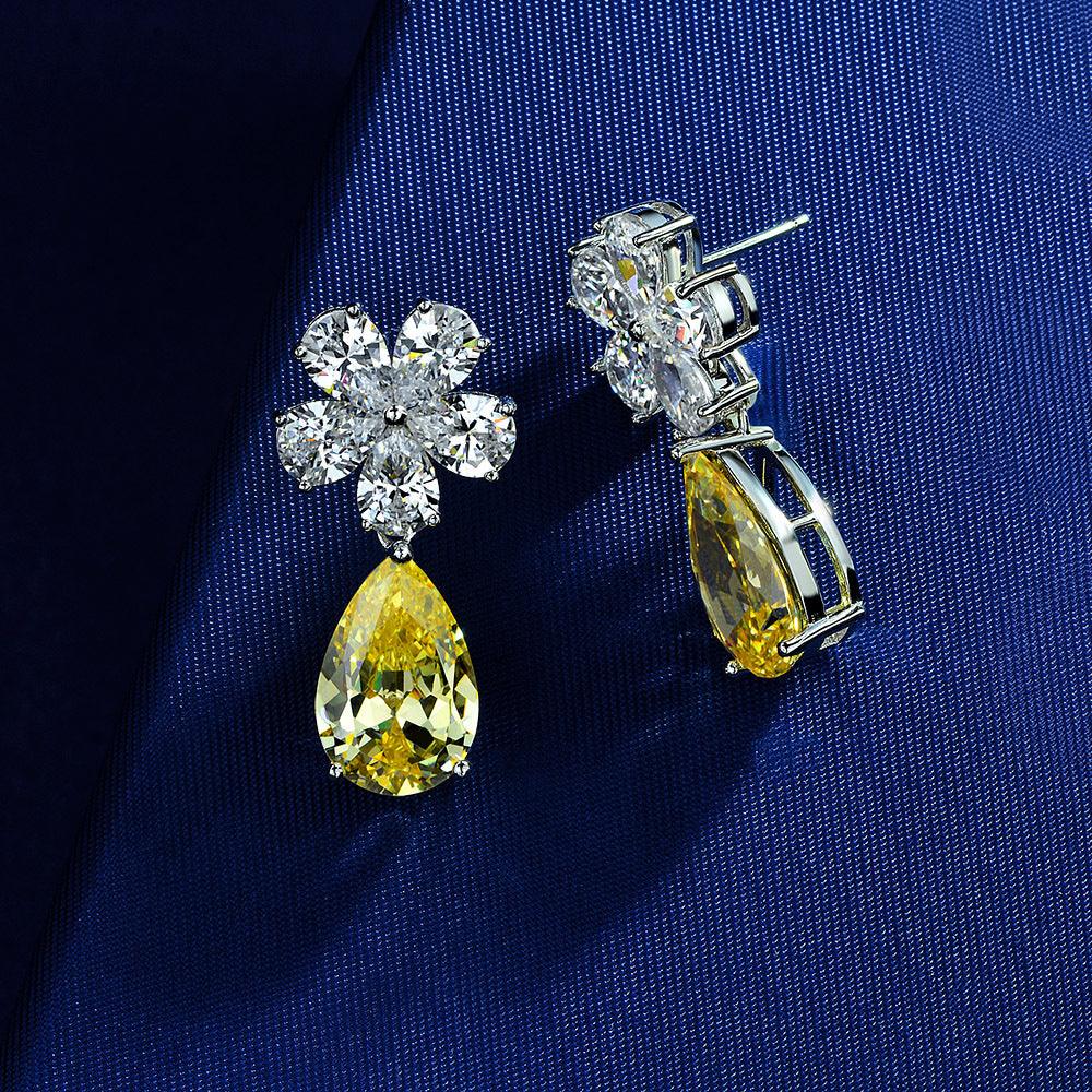 أقراط ألماس قطرات ماءEarringsمجوهرات ميون