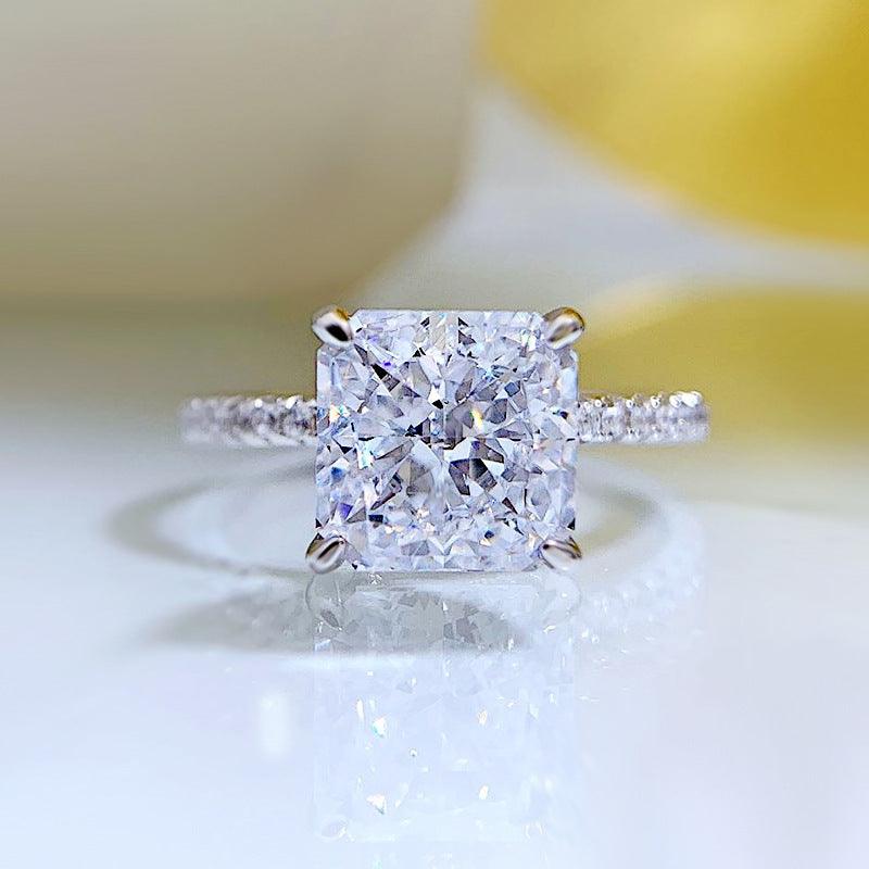 خاتم الجليد قطع فاخرة مطعمة الماس 8 * 8Ringsمجوهرات ميون