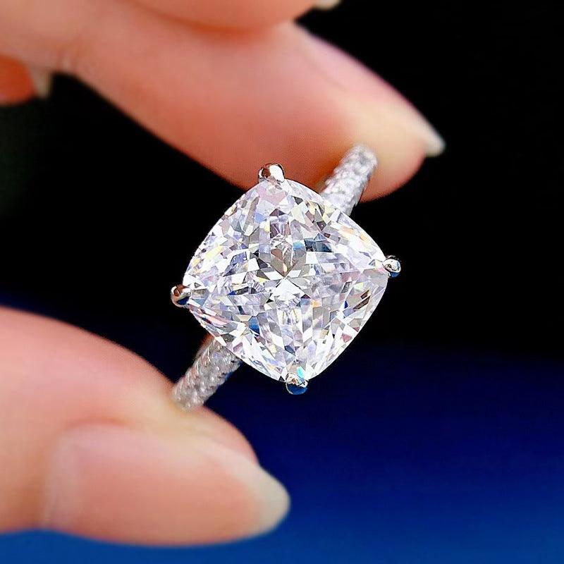 خاتم فضة بجوهرة الماسيةRingsمجوهرات ميون
