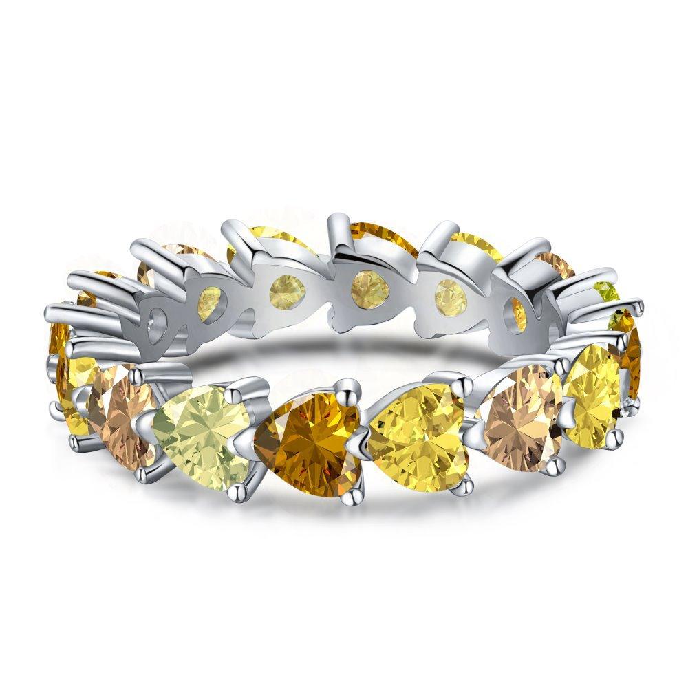 خاتم قلب الماسي من الفضةRingsمجوهرات ميون