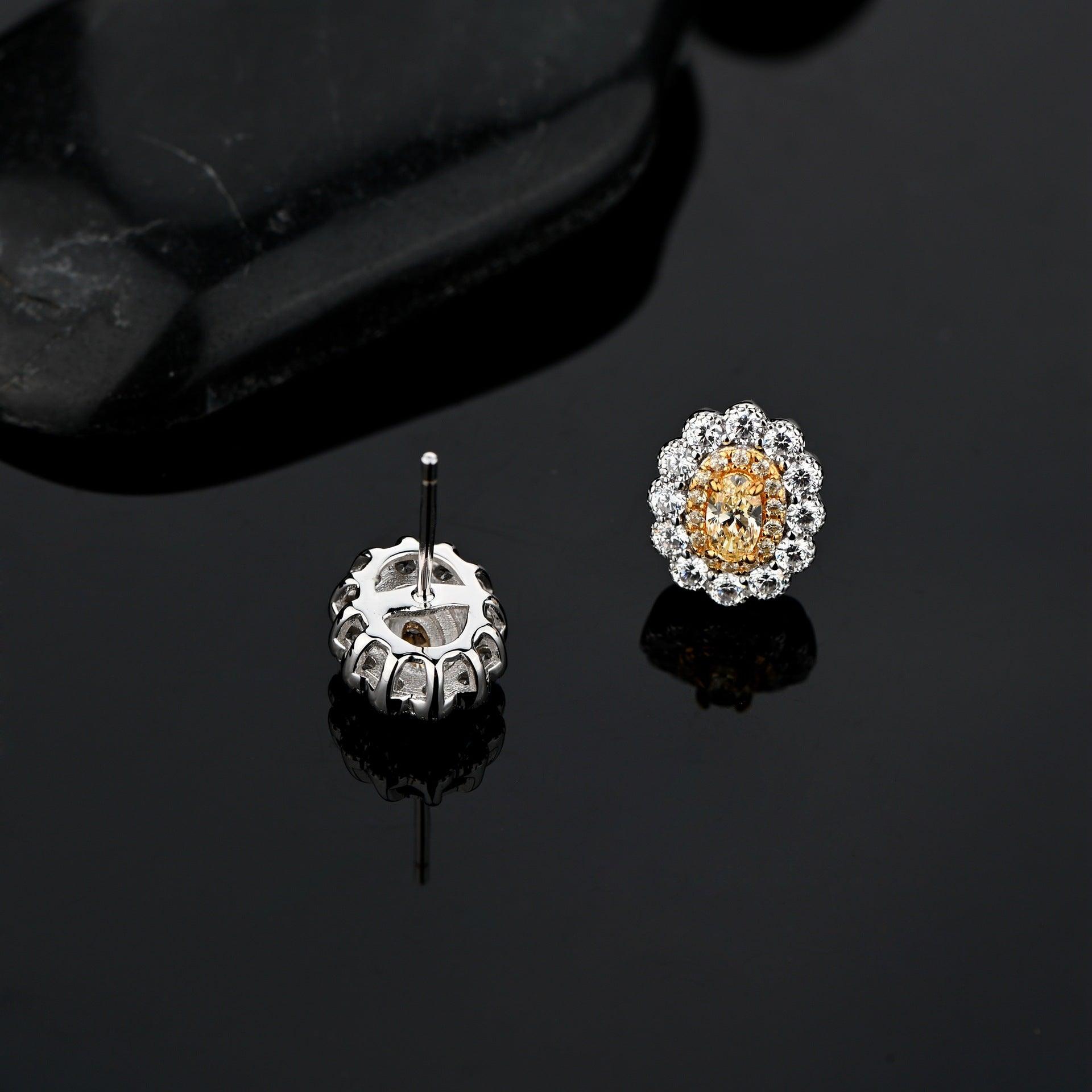 قرط الماسة الدائريةEarringsمجوهرات ميون