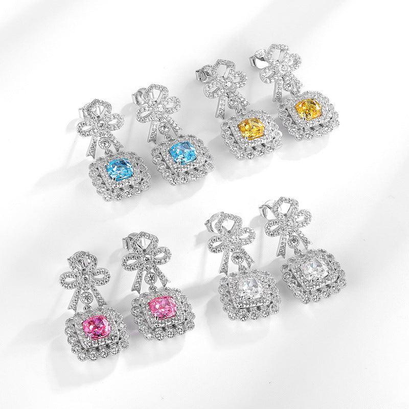 أقراط فيونكة من الماس الفاخرEarringsمجوهرات ميون
