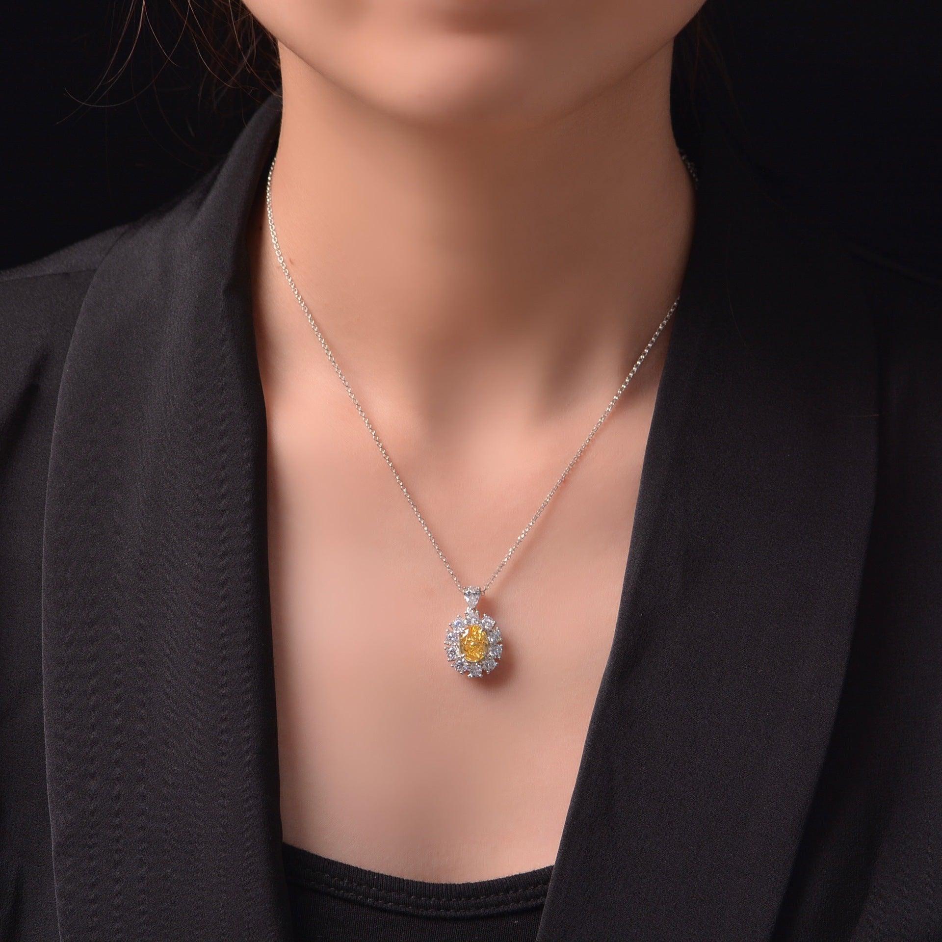قلادة زهرة الجليدEarringsمجوهرات ميون