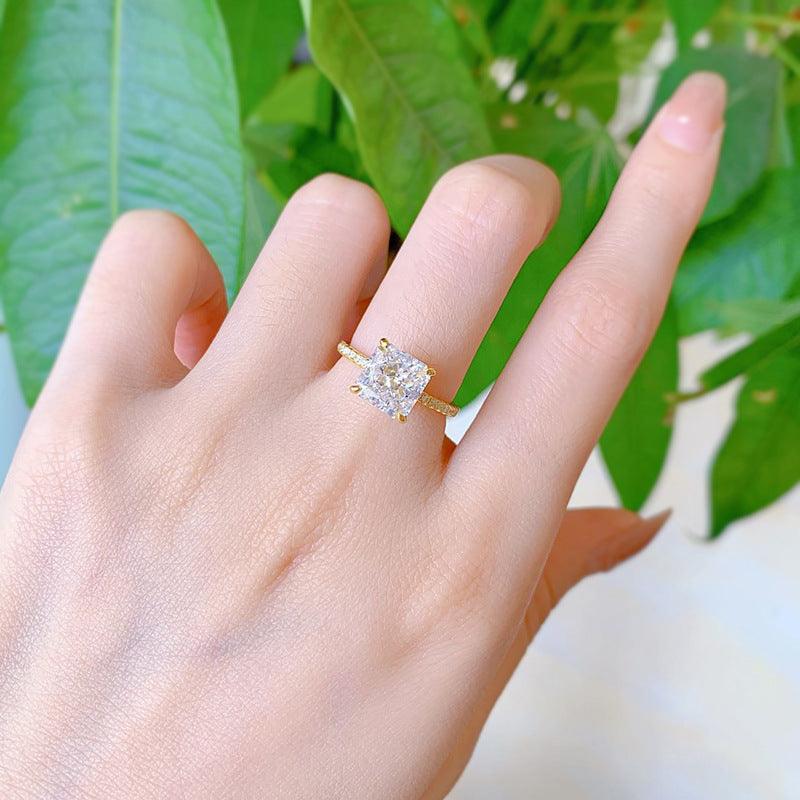 خاتم الجليد قطع فاخرة مطعمة الماس 8 * 8Ringsمجوهرات ميون