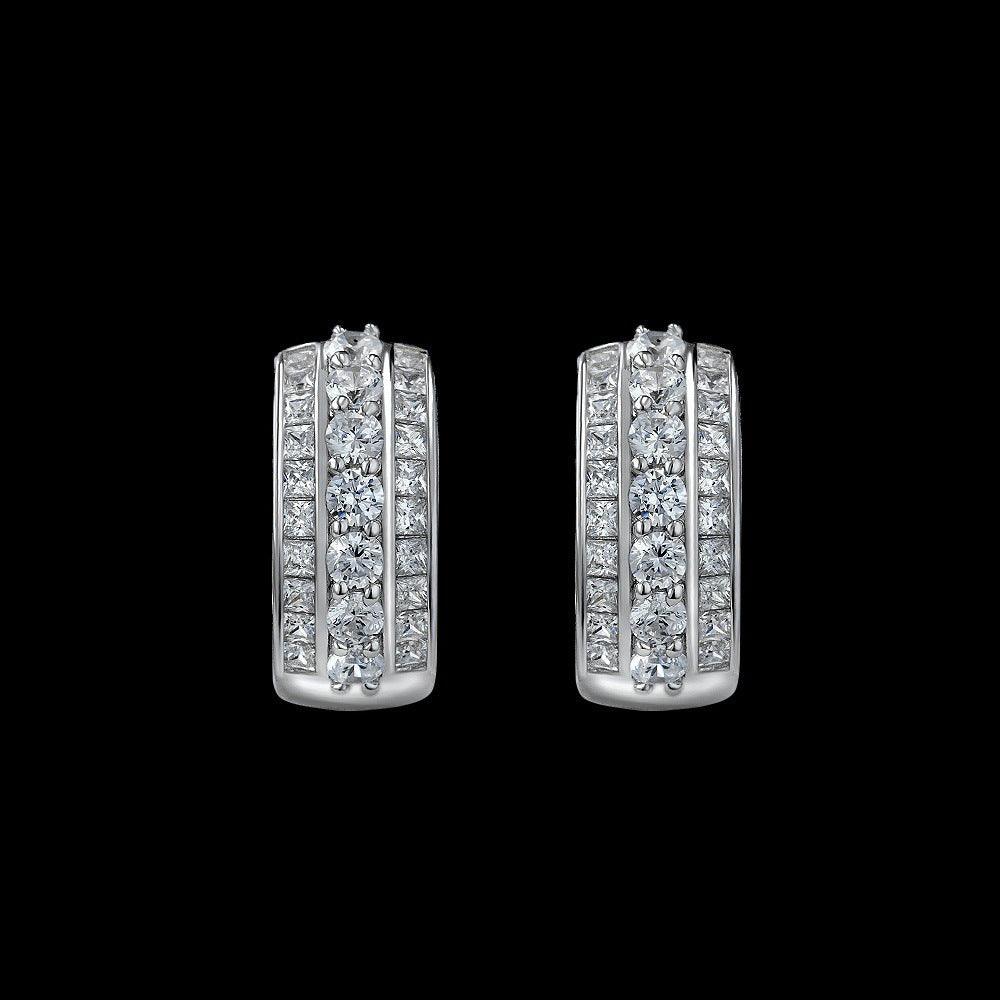 أقراط الاميرة ديانا الماسي عالي الكربونEarringsمجوهرات ميون