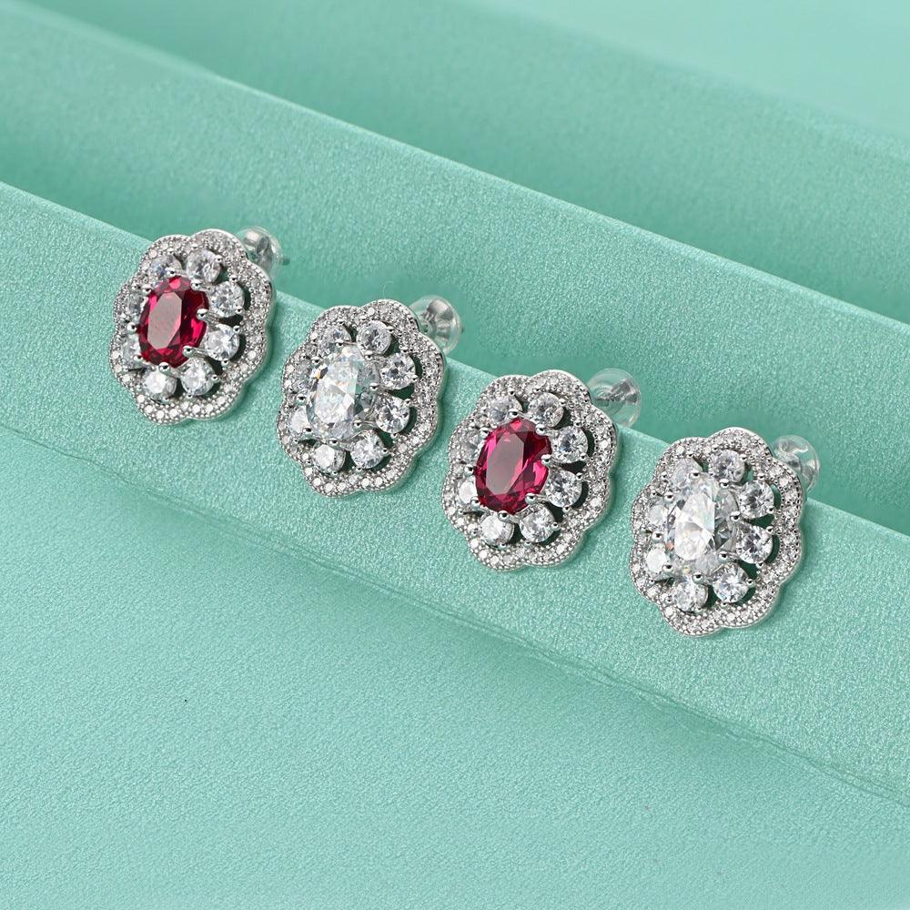 قرط ياقوتي أجوفEarringsمجوهرات ميون