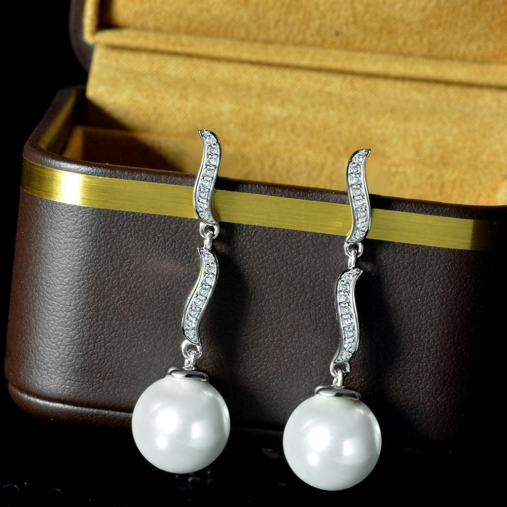 أقراط ماسة اللؤلؤEarringsمجوهرات ميون