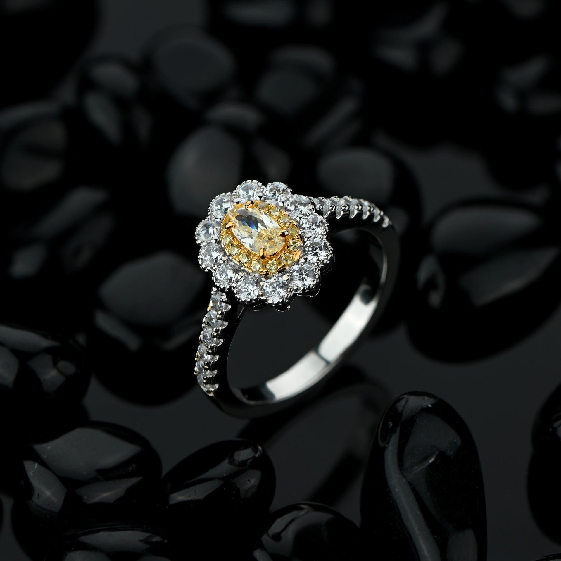 خاتم الزهرة الصفراءRingsمجوهرات ميون