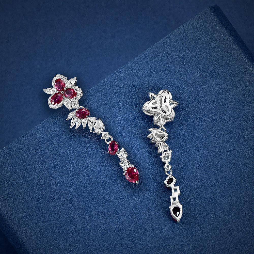 قرط فضة الماسي بشكل انيق وراقيEarringsمجوهرات ميون