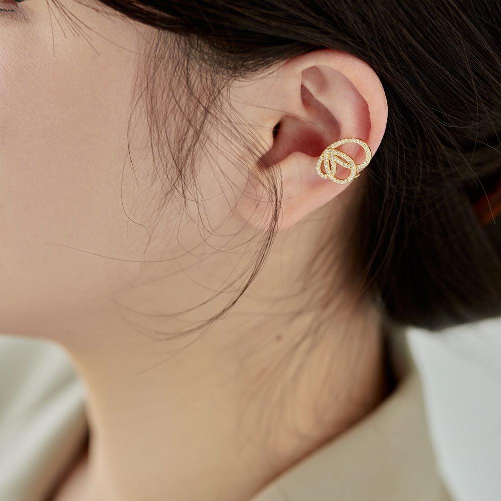 أقراط أجنحة الفراشة من الفضة الإسترليني مرصعةEarringsمجوهرات ميون