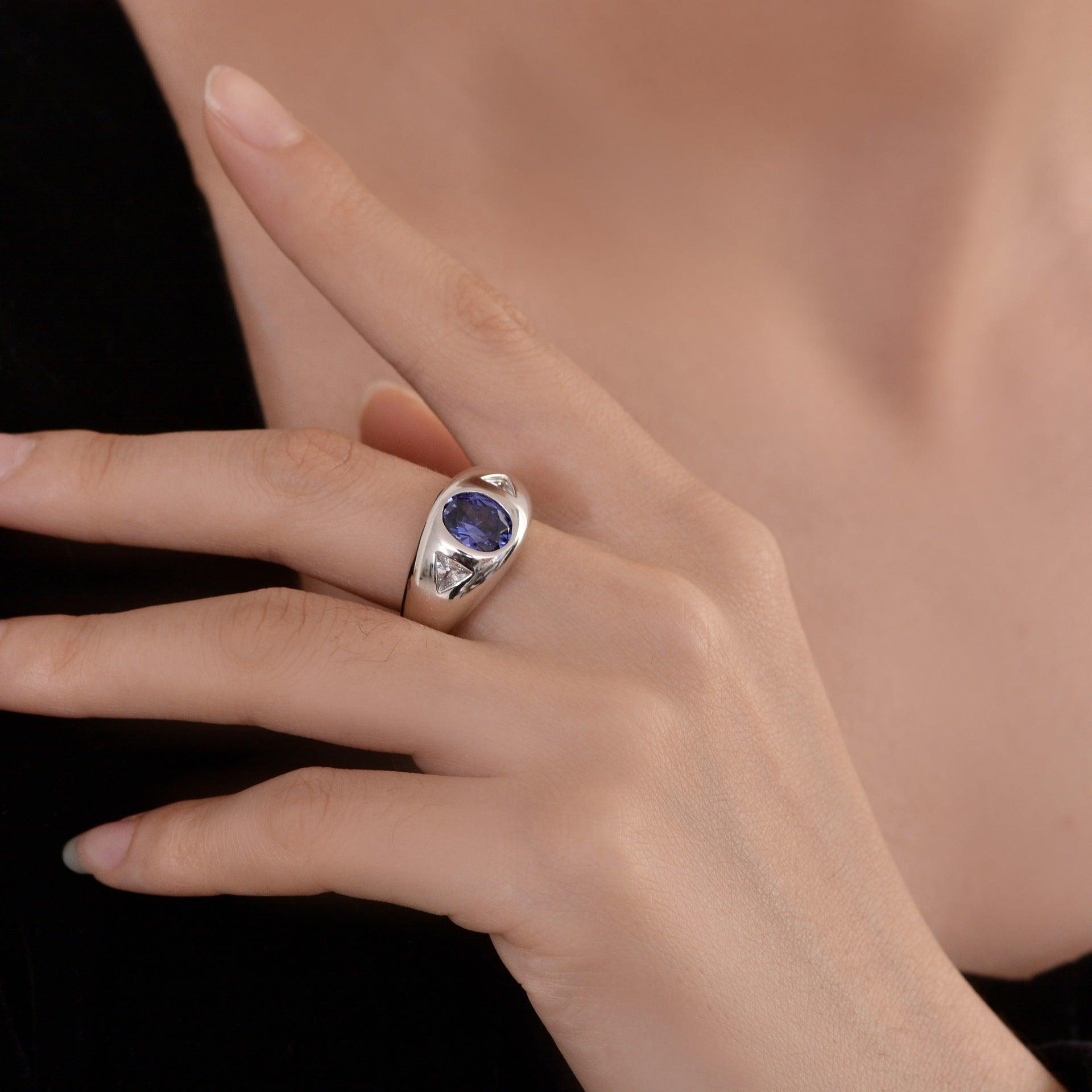 خاتم عين الحورية الماس كربوني عالي الجودةRingsمجوهرات ميون