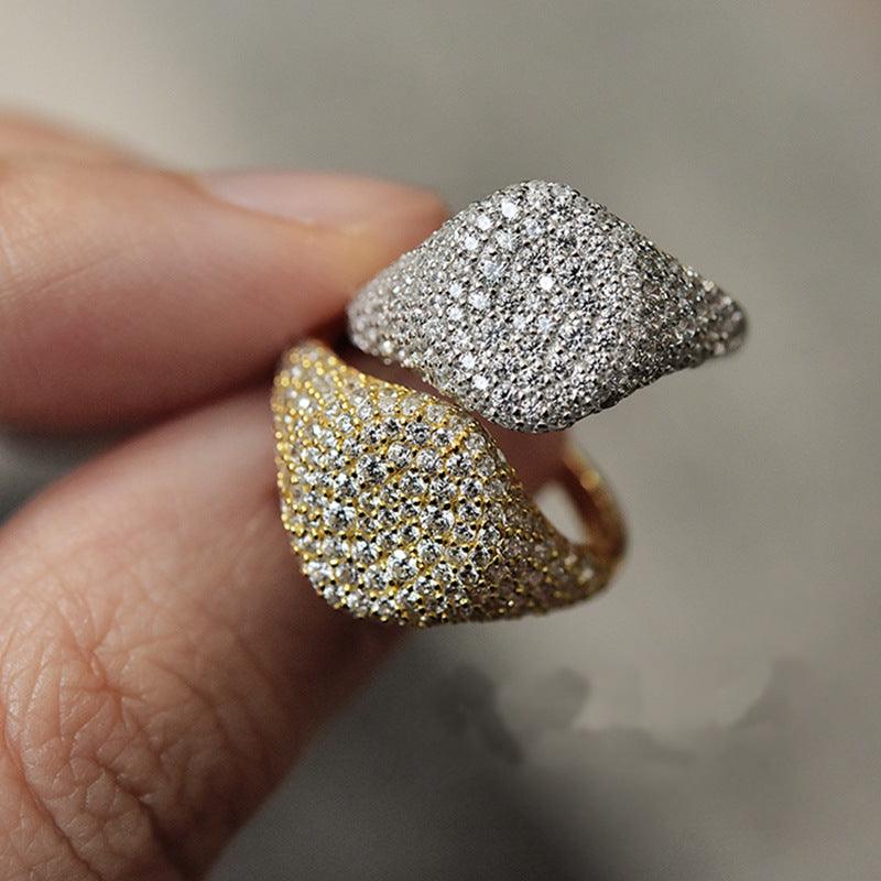 خاتم نجوم الماسي صافي مربعRingsمجوهرات ميون