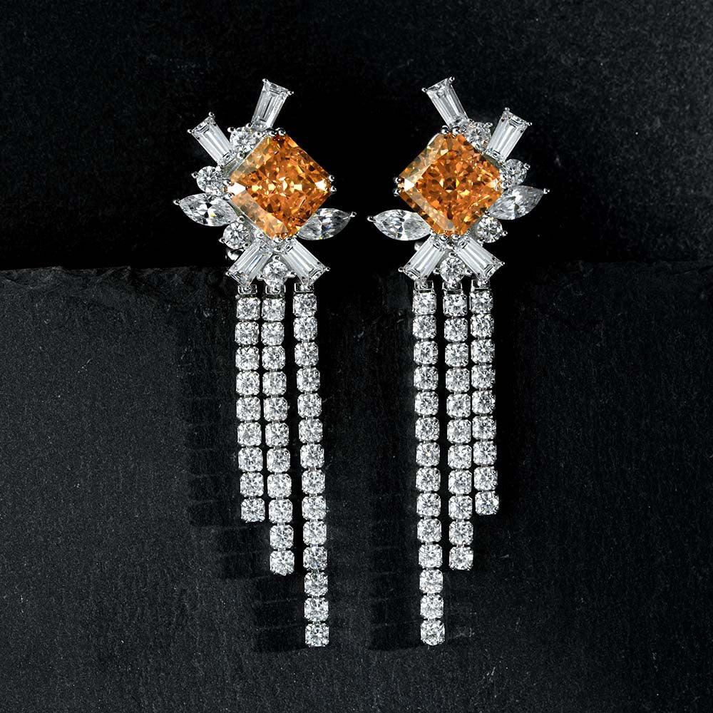 أقراط ماسية طويلةEarringsمجوهرات ميون