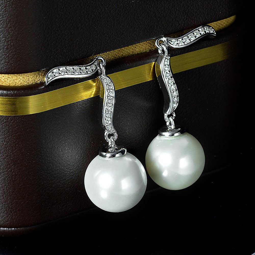 أقراط ماسة اللؤلؤEarringsمجوهرات ميون