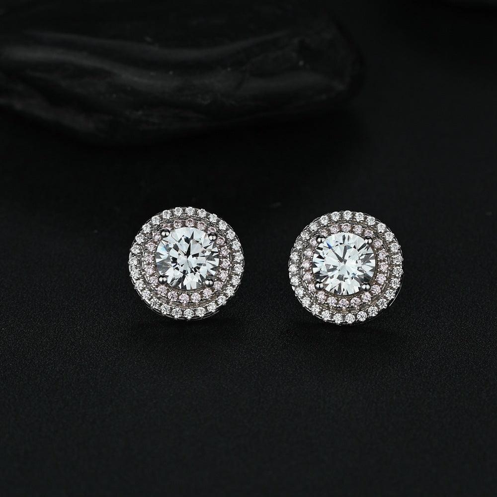 قرط دائري مرصع بالماساتEarringsمجوهرات ميون