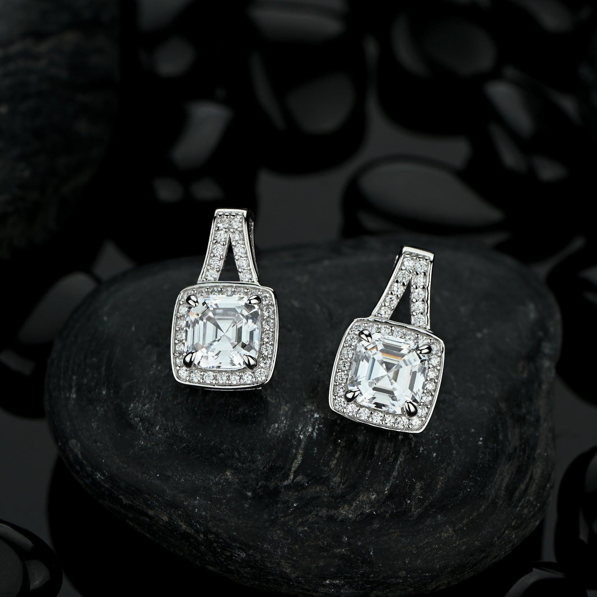 قرط ماسي مربعEarringsمجوهرات ميون