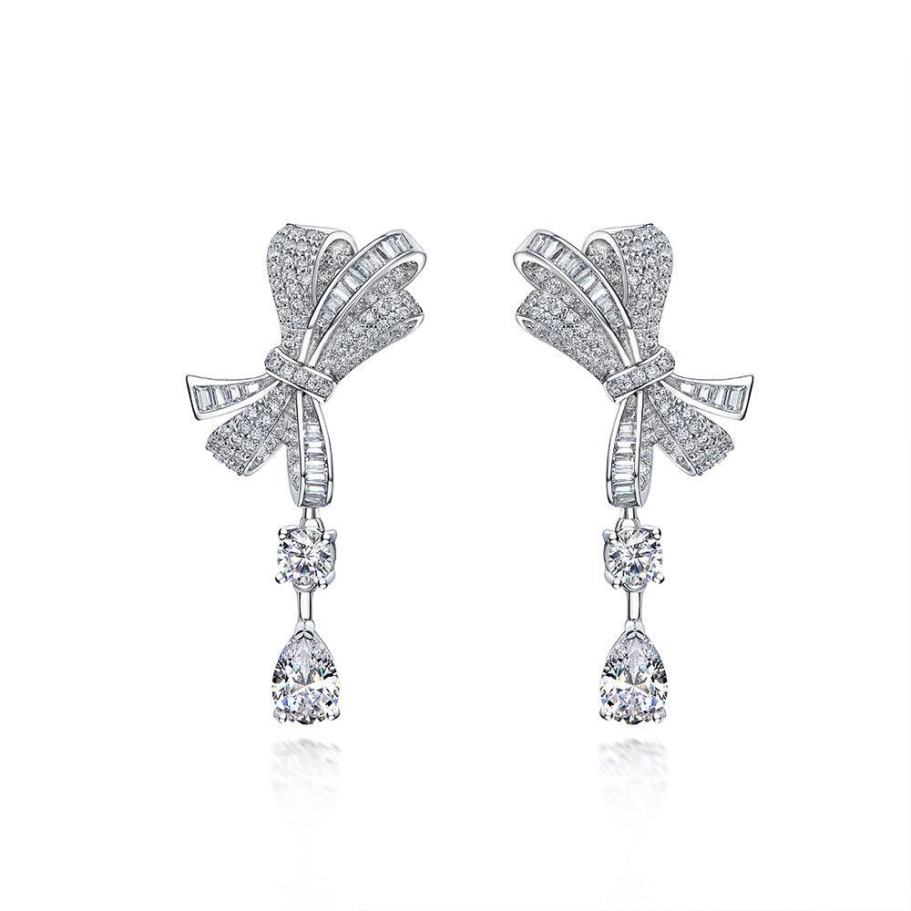 أقراط العقدة من الفضة الإسترلينيEarringsمجوهرات ميون