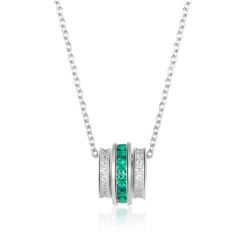 عقد كالين من الزمرد والماس المويسانتي مطلي بذهب أبيض او ورديNecklacesمجوهرات ميون