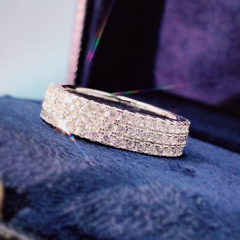 خاتم فضة الماسي تصميم بسيطRingsمجوهرات ميون