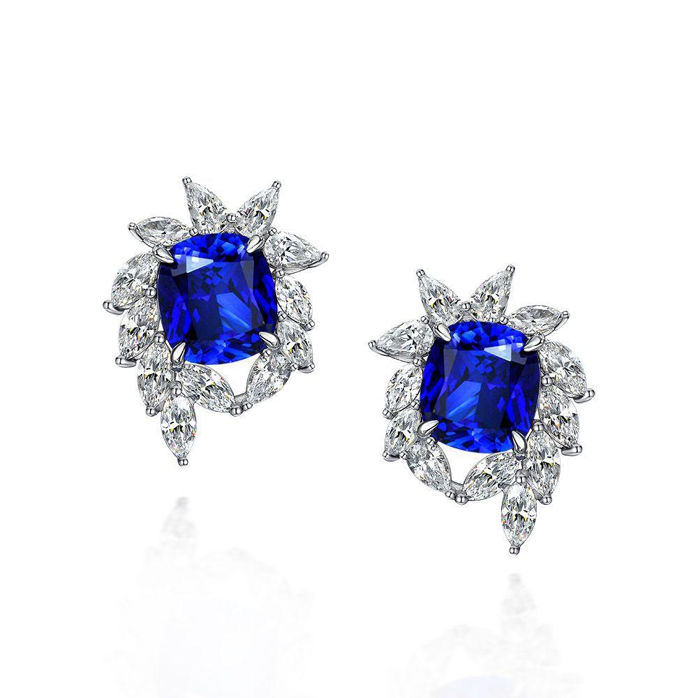 أقراط ماسية على شكل حمامة دم حمراءEarringsمجوهرات ميون