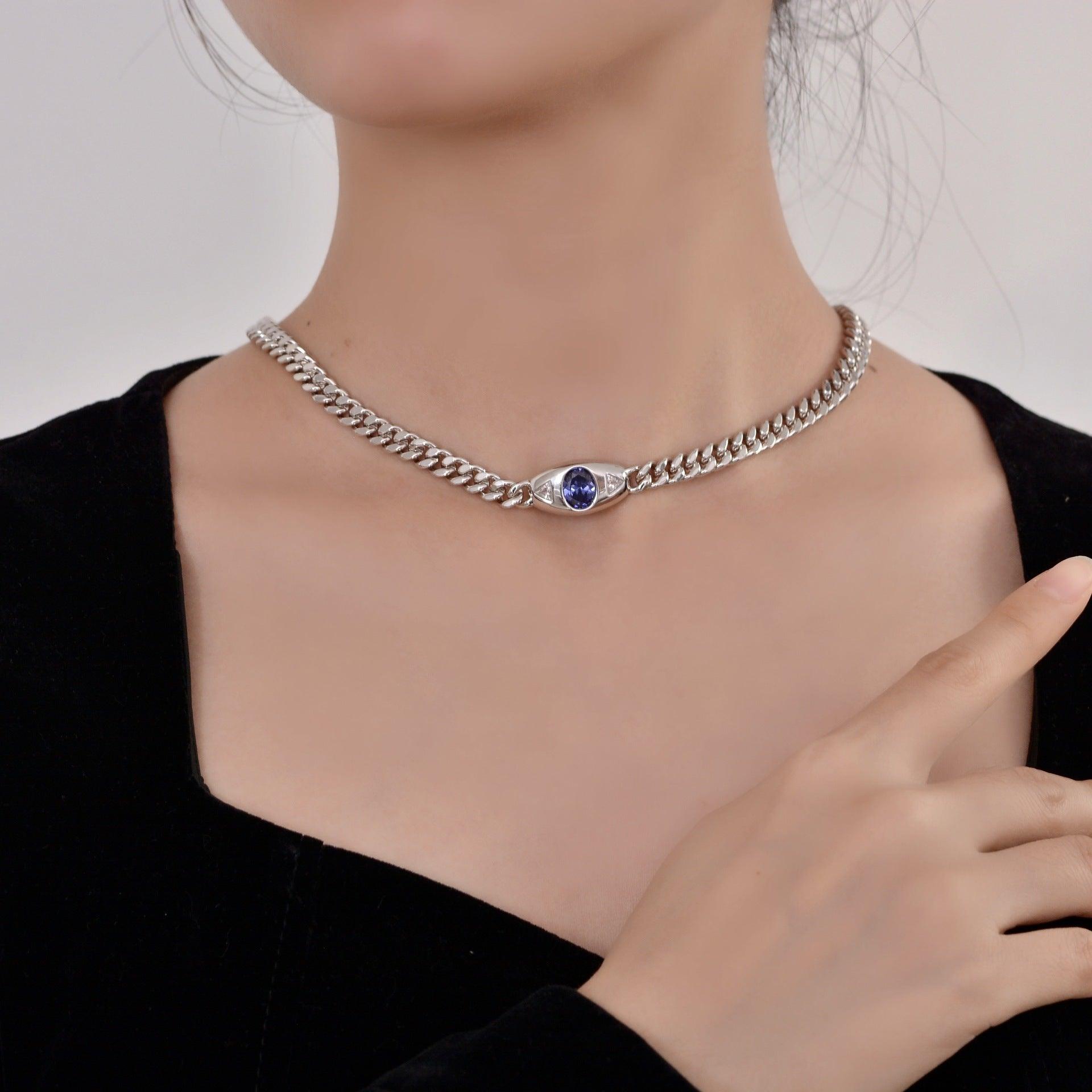 قلادة عين الحورية الماس كربوني عالي الجودةNecklacesمجوهرات ميون
