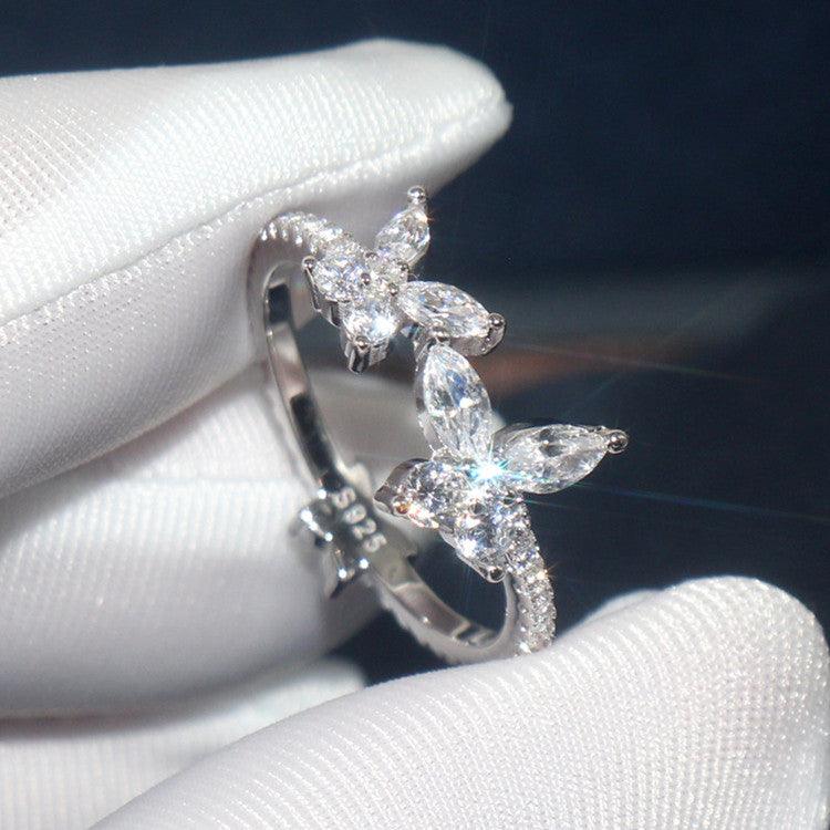 خاتم فراشتين مرصعRingsمجوهرات ميون