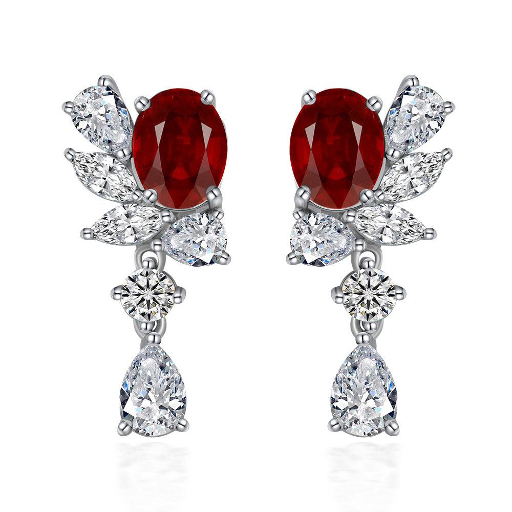 أقراط على شكل جناح 7 * 9 من الفضة الاسترليني الفاخرةEarringsمجوهرات ميون