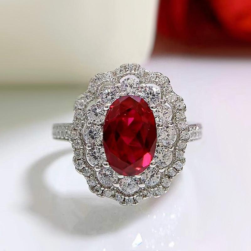 خاتم فضة الماس ياقوتيRingsمجوهرات ميون