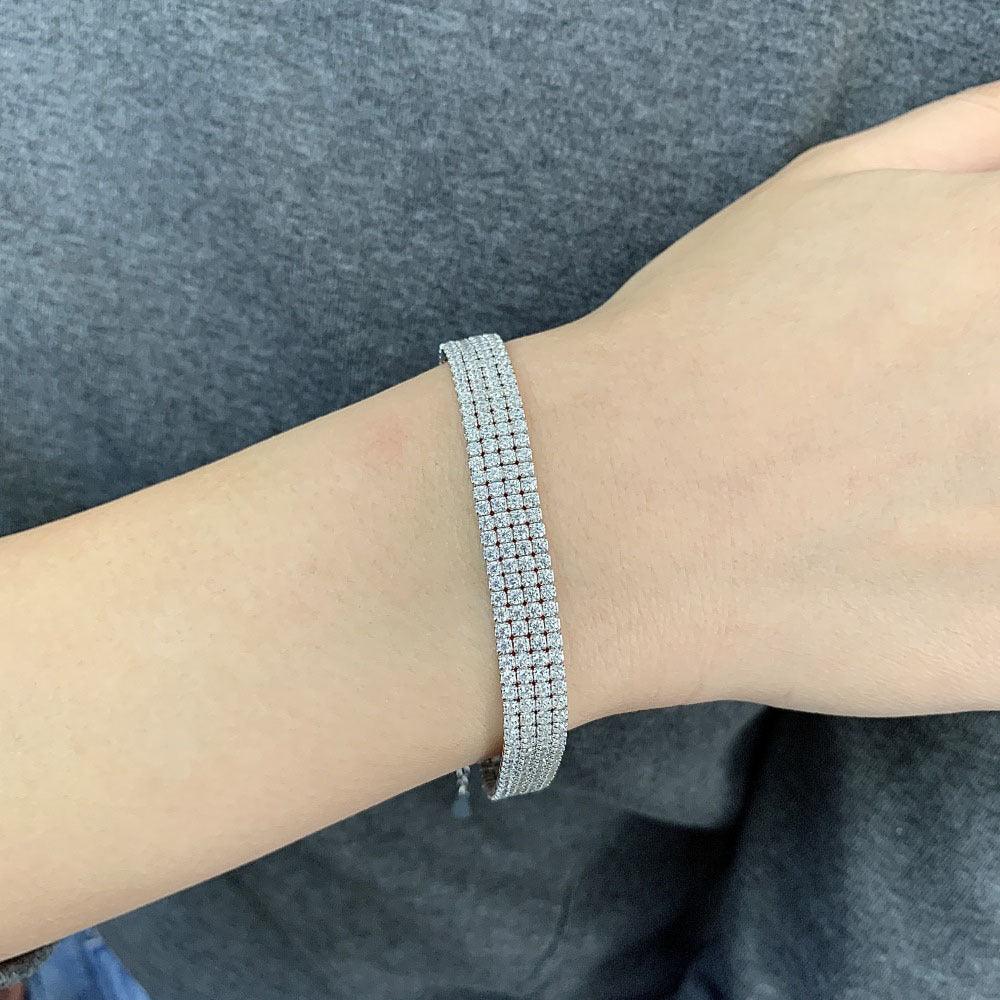 سوار من الفضة  عالي الجودة 4 طبقتاتBraceletsمجوهرات ميون