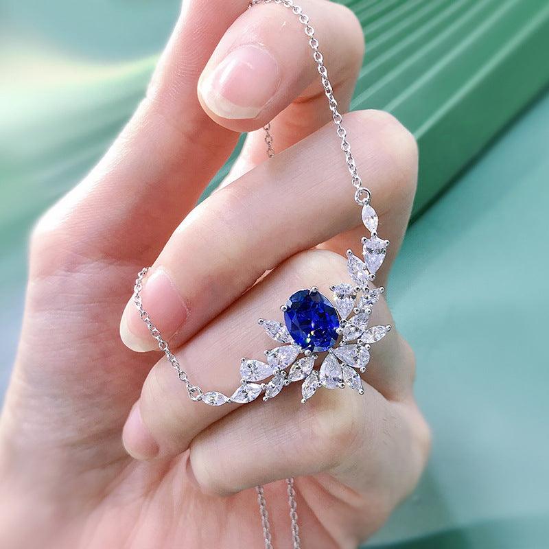 قلادة الماس عالية الكربون أنيقة النمط الأوروبي والأمريكيNecklacesمجوهرات ميون
