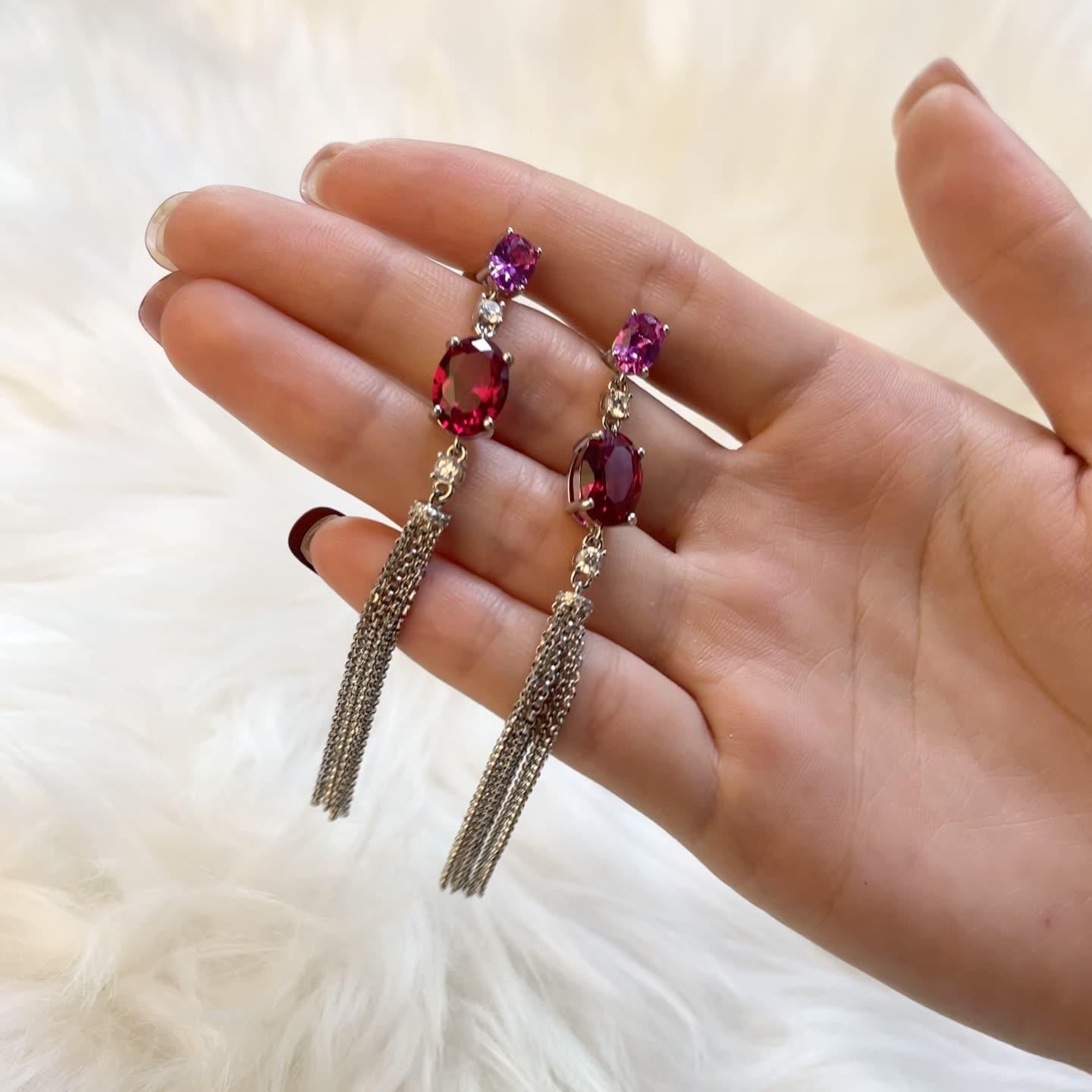 أقراط روبي ريترو الأحمرEarringsمجوهرات ميون