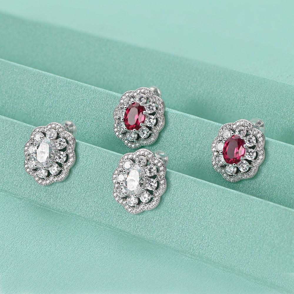 قرط ياقوتي أجوفEarringsمجوهرات ميون