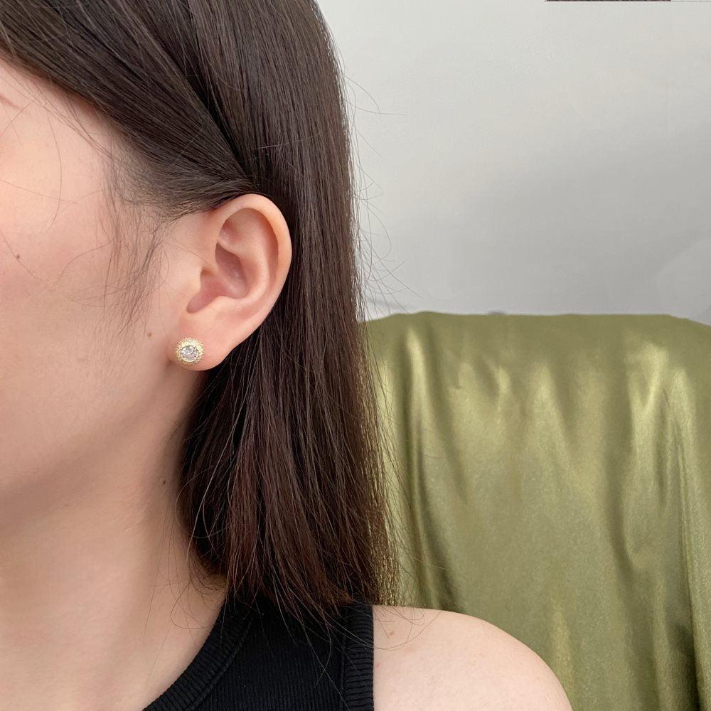 أقراط كروية مرصعةEarringsمجوهرات ميون